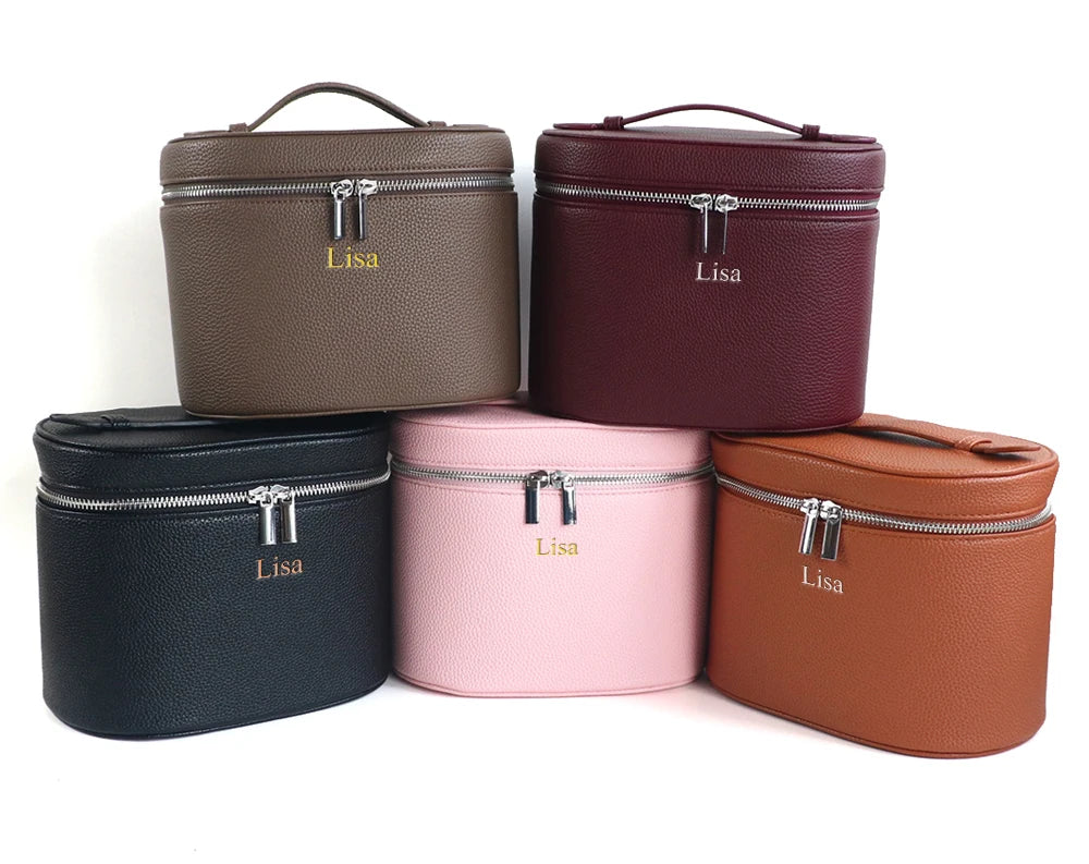 Large-capacity PU leather cosmetic box