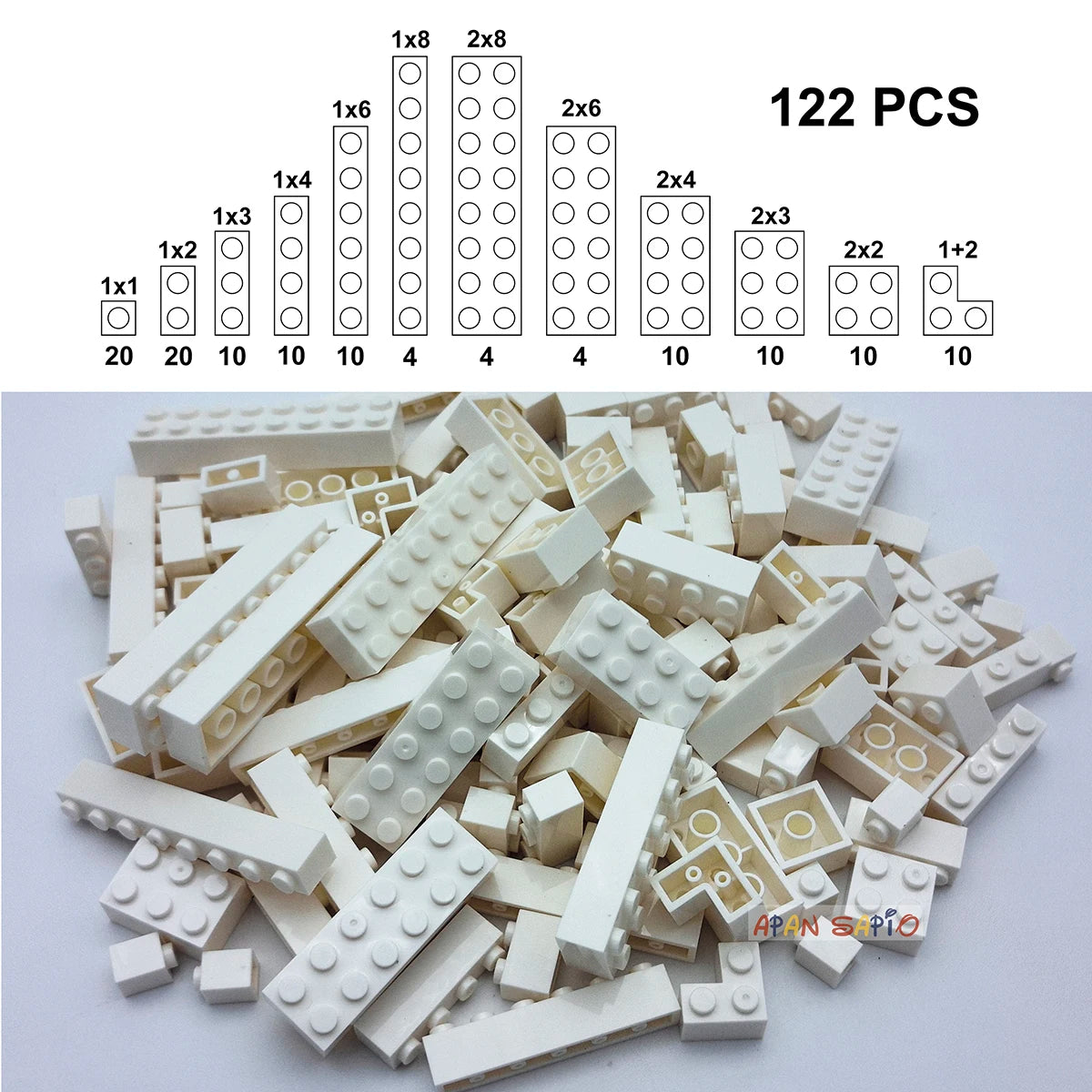 APAN SAPIO 12 Size DIY Building Blocks