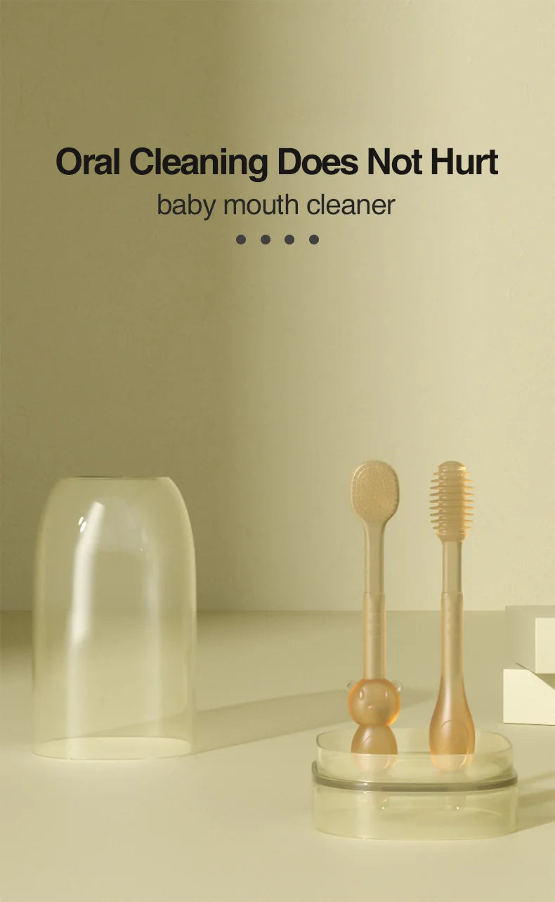 MAMIJOY 3-In-1 Baby Silicone Tongue Brush