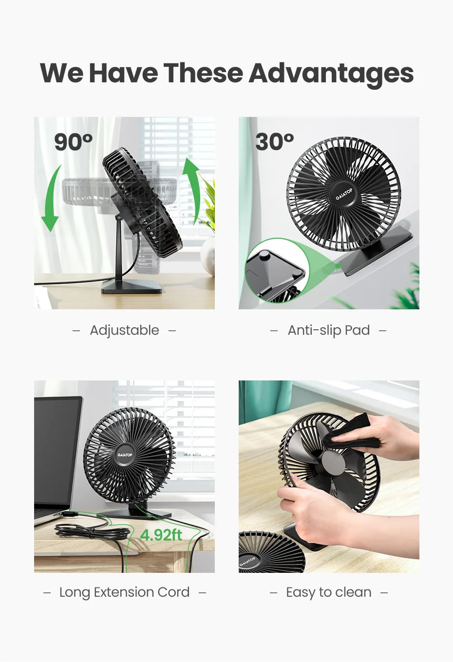 GAIATOP Desk Fan