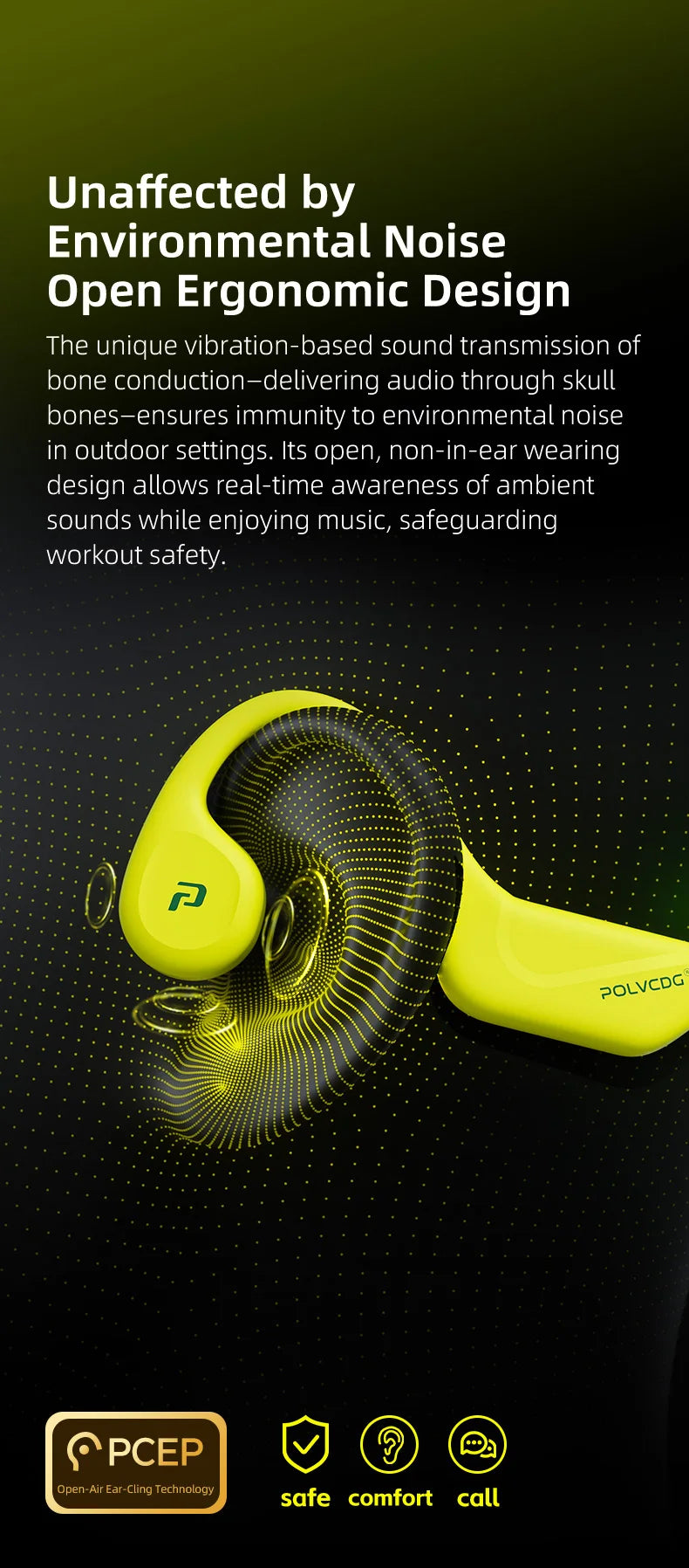 POLVCDG X1pro Bone Conduction Earphones