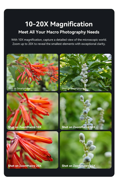 APEXEL 10-20X Zoom Macro Lens HD Micro Phone Camera Lenses