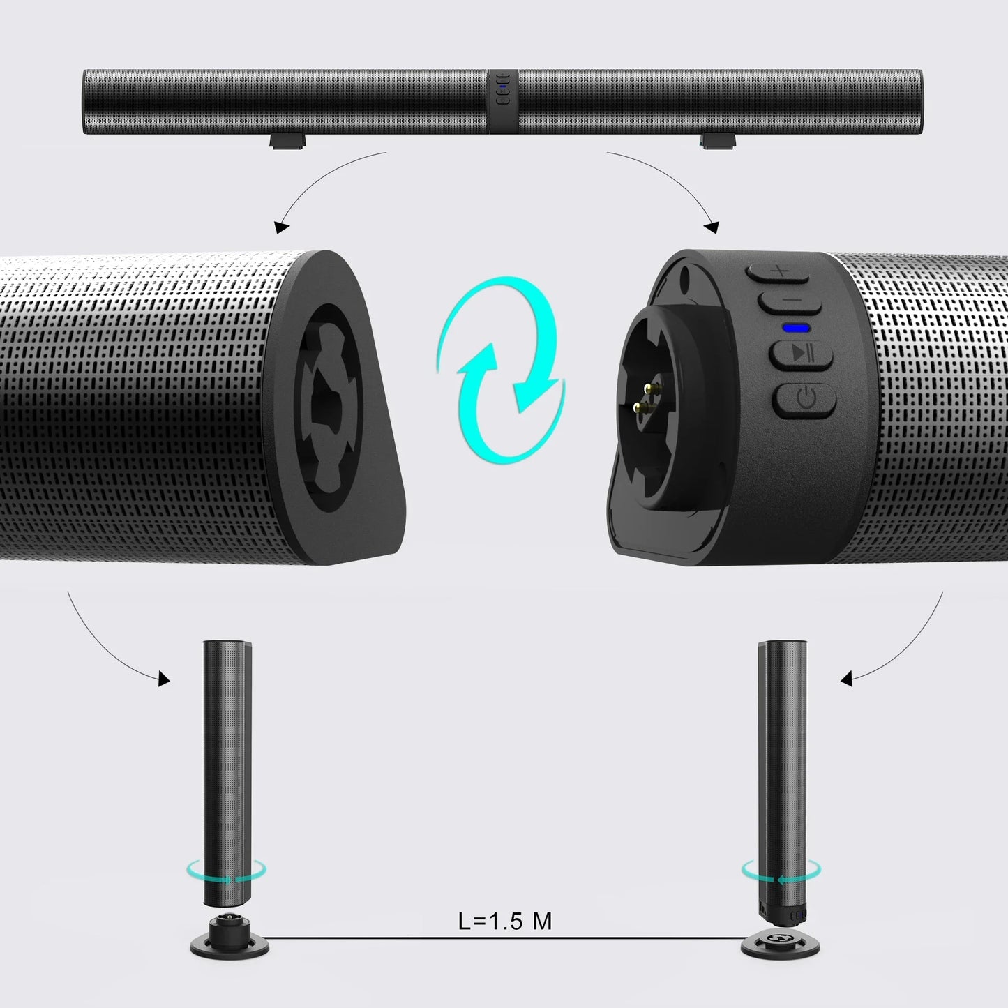 FM Soundbar TV Bluetooth Speakers