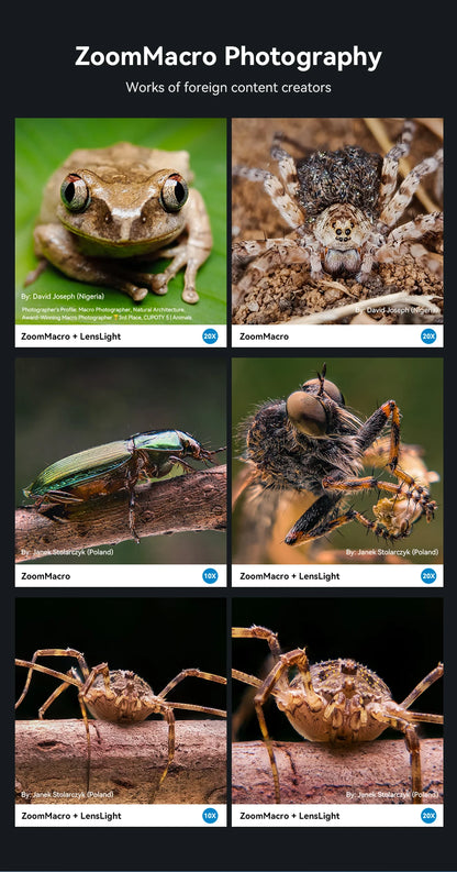 APEXEL 10-20X Zoom Macro Lens HD Micro Phone Camera Lenses