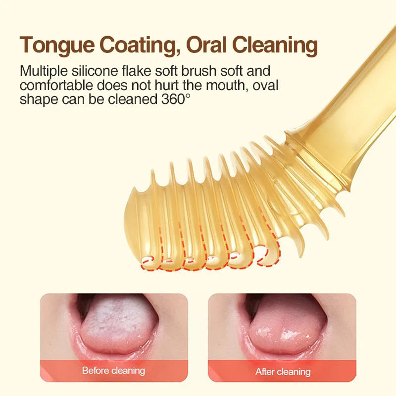 MAMIJOY 3-In-1 Baby Silicone Tongue Brush