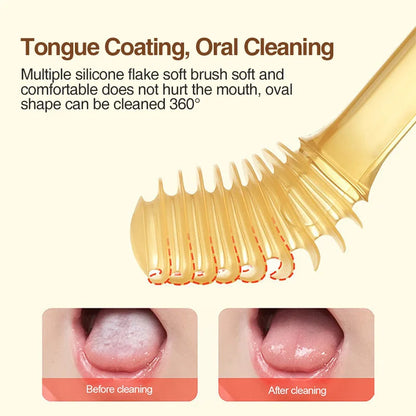 MAMIJOY 3-In-1 Baby Silicone Tongue Brush