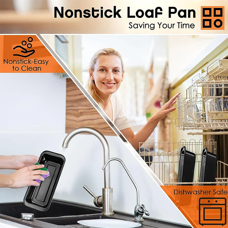 LMETJMA Nonstick Baking Bread Loaf Pan