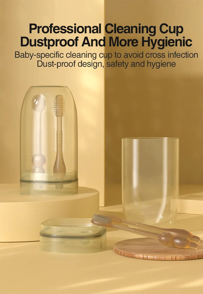 MAMIJOY 3-In-1 Baby Silicone Tongue Brush