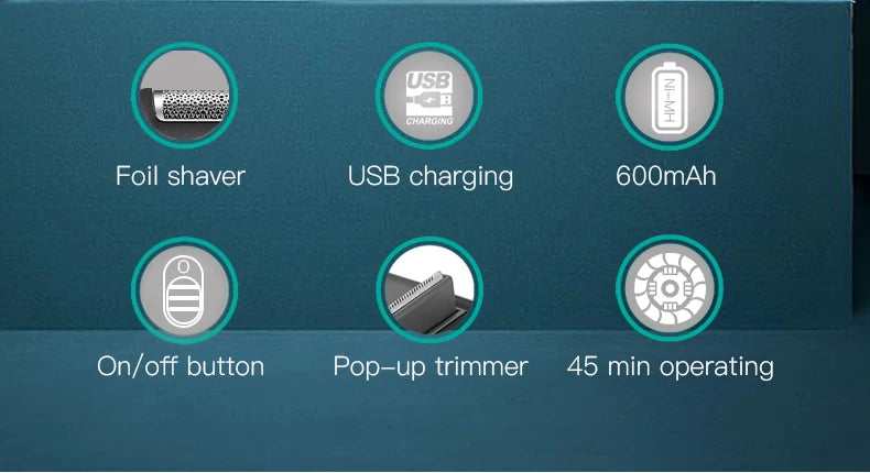 VGR V-390 mini single blade cordless beard trimmer razor