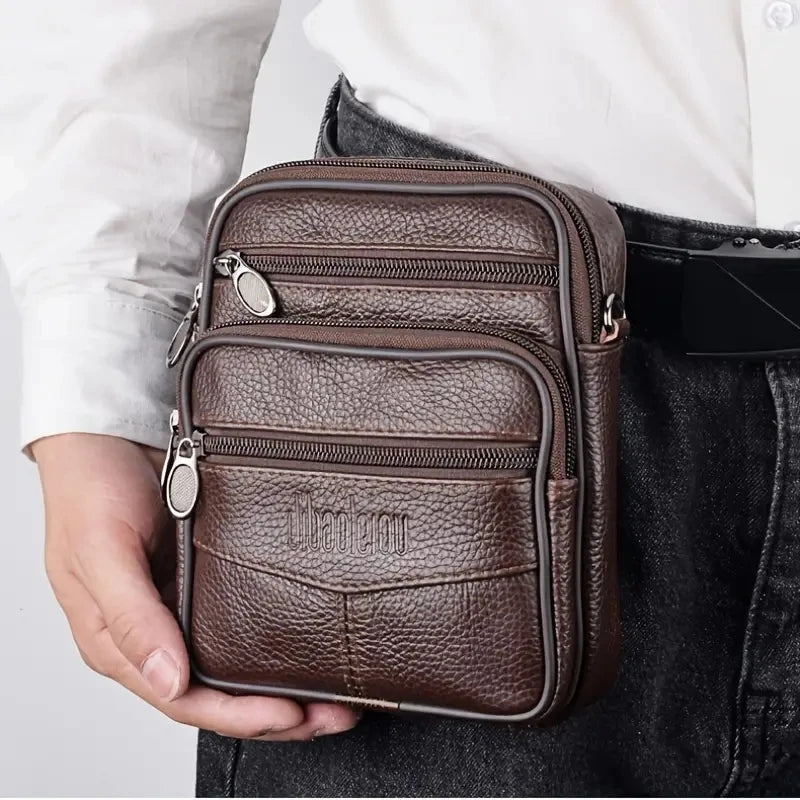 Men's New Genuine Leather Crossbody Bag