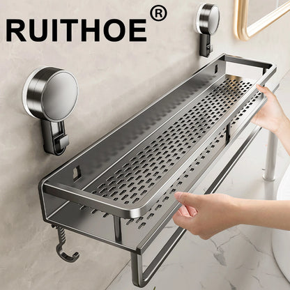 RUITHOE Suction Cup Bathroom Rack