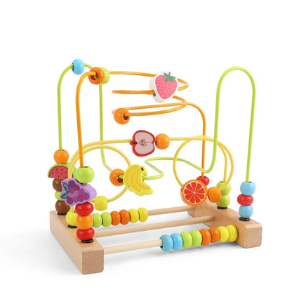 Montessori  Wooden Roller Coaster Bead Maze Abacus