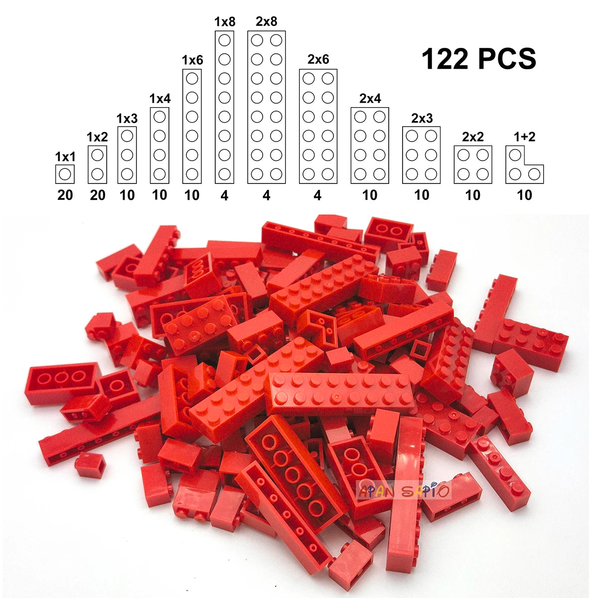 APAN SAPIO 12 Size DIY Building Blocks
